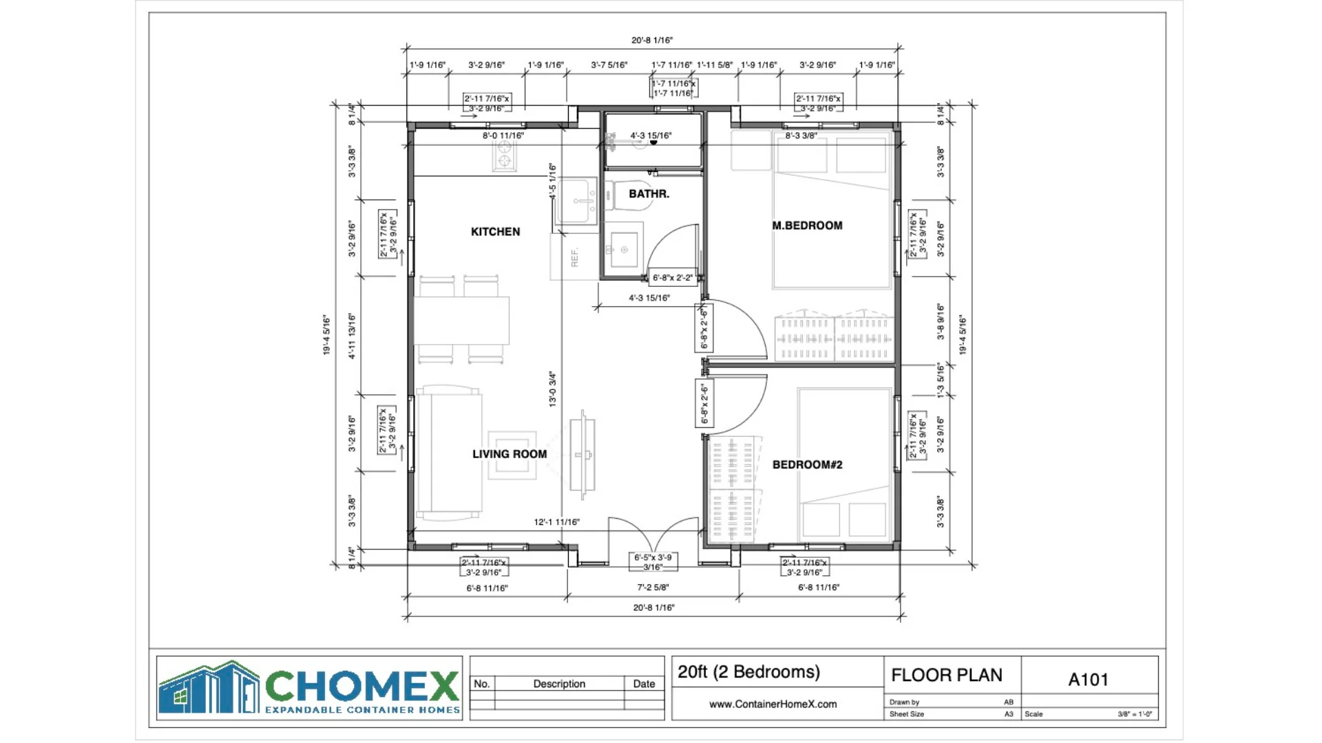 20ft expandable container home