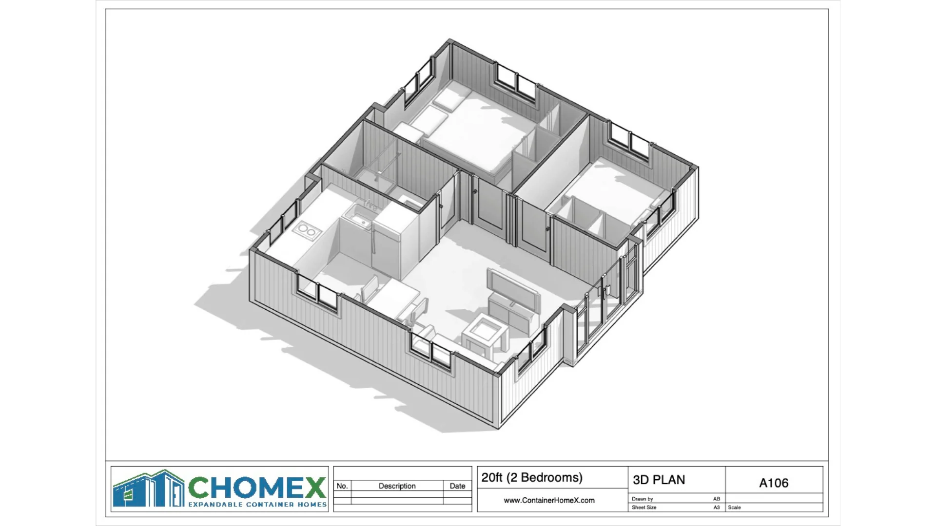 20ft expandable container home