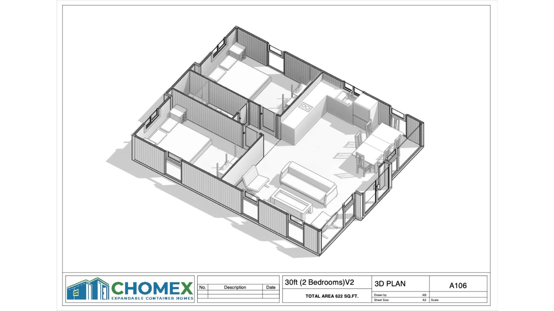 30ft Expandable Container Home