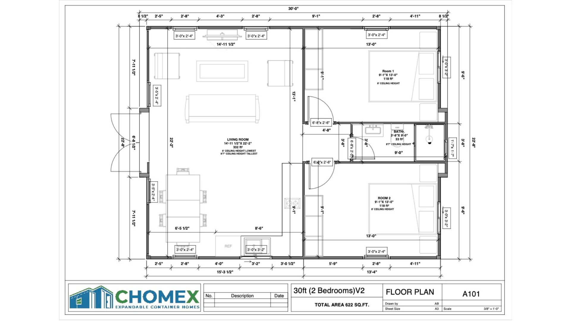 30ft Expandable Container Home