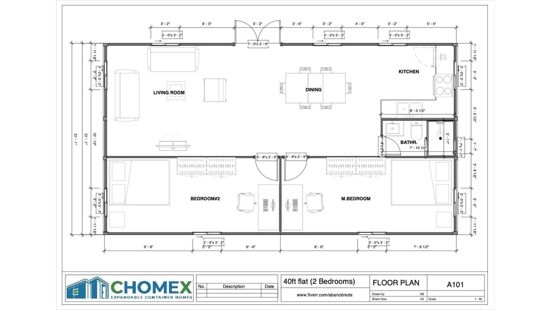 40ft Expandable Flat Container Home