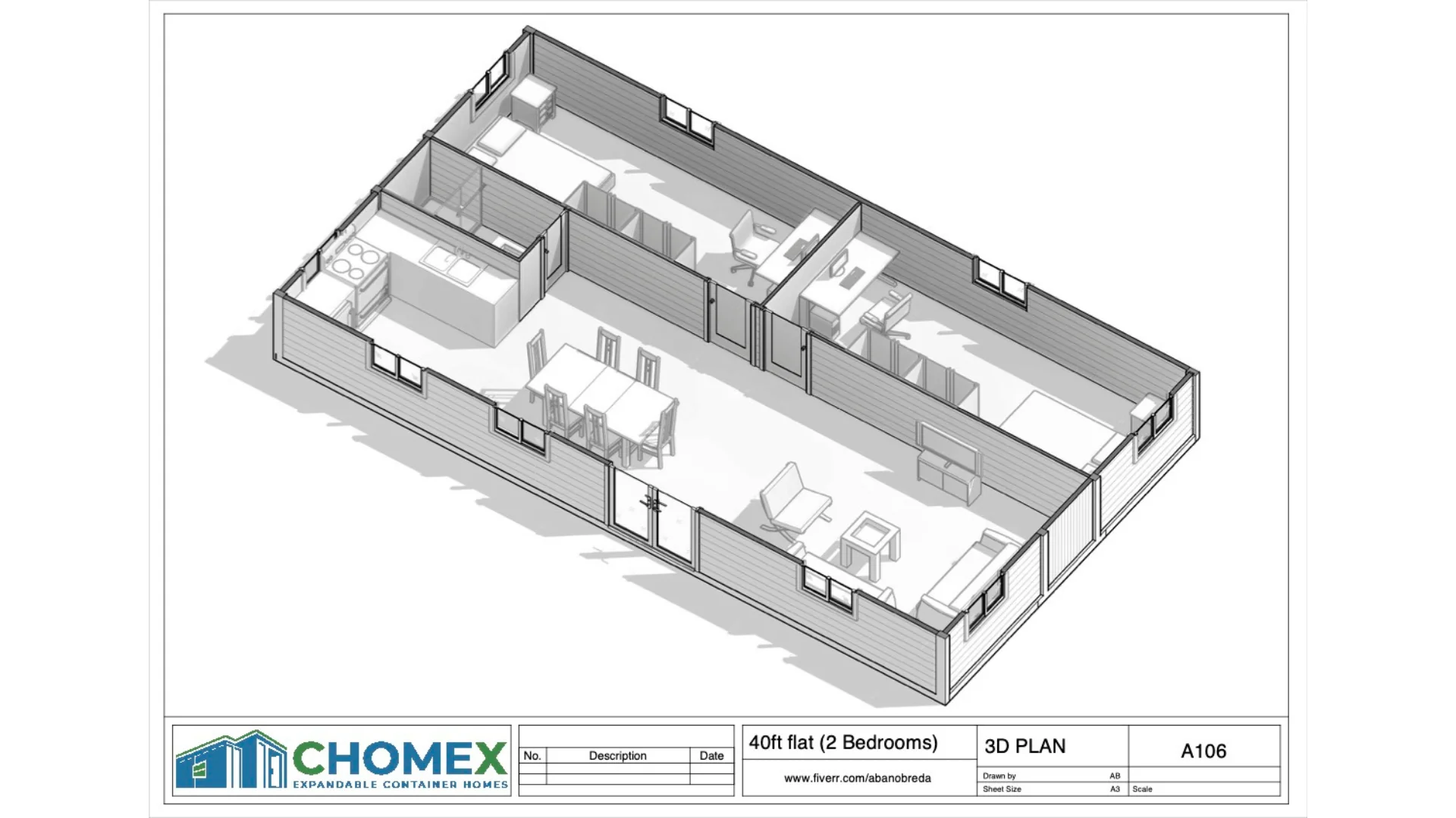 40ft Expandable Flat Container Home