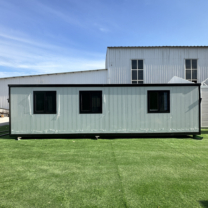 Expandable 3 Bedroom Container House Large Room With Black Frame And White Wall Panels - Image 4
