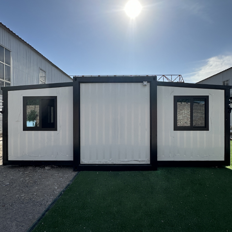 Expandable 3 Bedroom Container House Large Room With Black Frame And White Wall Panels - Image 3
