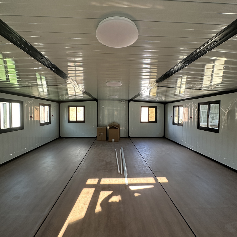 Expandable 3 Bedroom Container House Large Room With Black Frame And White Wall Panels - Image 5